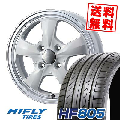 165/50R15 72V ハイフライ HF805 Gyraft 5S サマータイヤホイール4本セット 【取付対象】