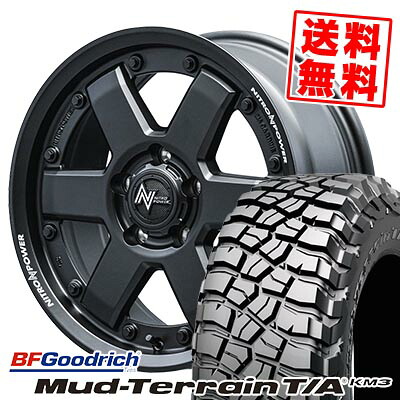225/75R16 115/112Q BFグッドリッチ Mud-Terrain T/A KM3 NITROPOWER M6 CARBINE サマータイヤホイール4本セット 【取付対象】|タイヤプライス館