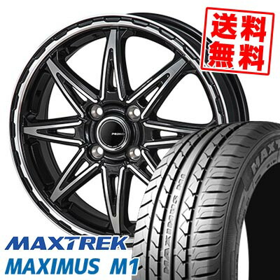 155/65R14 75T マックストレック MAXIMUS M1 PIEDINO STYLE-S サマータイヤホイール4本セット 【取付対象】