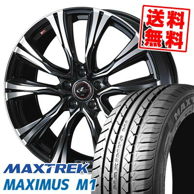 225/60R17 99V マックストレック MAXIMUS M1 WEDS LEONIS VR サマータイヤホイール4本セット 【取付対象】