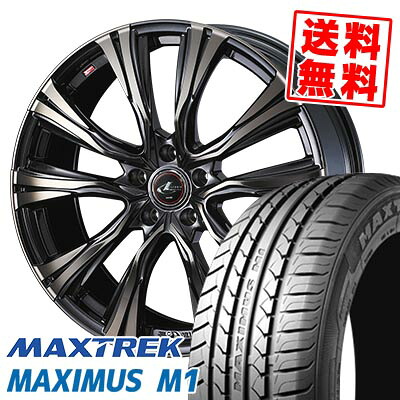 225/50R17 98W XL マックストレック MAXIMUS M1 WEDS LEONIS VR サマータイヤホイール4本セット 【取付対象】
