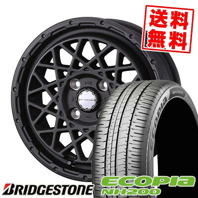 185/70R14 88S BRIDGESTONE ブリヂストン ECOPIA NH200 MUDVANCE 09 マッドヴァンス09 サマータイヤホイール4本セット 【取付対象】