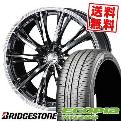 205/65R16 95H BRIDGESTONE ブリヂストン ECOPIA NH200 WEDS LEONIS RT ウェッズ レオニス RT サマータイヤホイール4本セット 【取付対象】