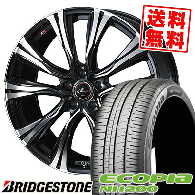 205/60R16 92H BRIDGESTONE ブリヂストン ECOPIA NH200 WEDS LEONIS VR ウェッズ レオニス VR サマータイヤホイール4本セット 【取付対象】