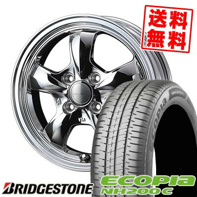 165/60R14 75H BRIDGESTONE ブリヂストン ECOPIA NH200C Gyraft 5S グラフト 5S サマータイヤホイール4本セット 【取付対象】