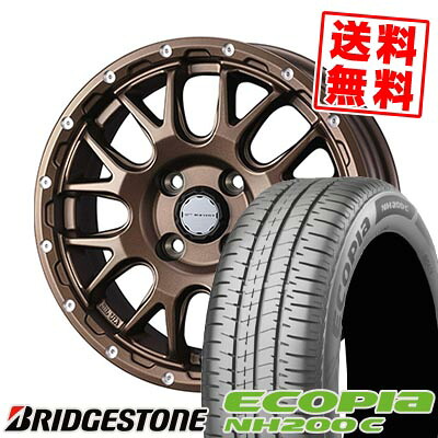 165/55R15 75V BRIDGESTONE ブリヂストン ECOPIA NH200C MUDVANCE 08 マッドヴァンス08 サマータイヤホイール4本セット 【取付対象】