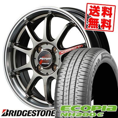 165/60R15 77H BRIDGESTONE ブリヂストン ECOPIA NH200C エコピア NH200C RMP RACING R10 RMPレーシング R10 サマータイヤホイール4本セット