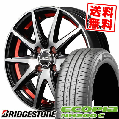 155/65R14 75H BRIDGESTONE ブリヂストン ECOPIA NH200C エコピア NH200C SCHNEIDER RX-02 シュナイダー RX-02 サマータイヤホイール4本セット|タイヤプライス館