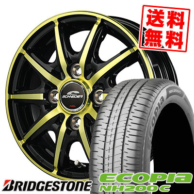 155/65R14 75H BRIDGESTONE ブリヂストン ECOPIA NH200C エコピア NH200C SCHNEIDER RX10-K シュナイダー RX10-K サマータイヤホイール4本セット|タイヤプライス館