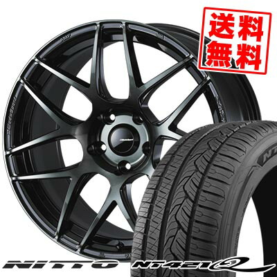 225/55R17 101V XL NITTO ニットー NT421Q WedsSport SA-27R ウェッズスポーツ SA-27R サマータイヤホイール4本セット 【取付対象】