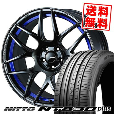 215/50R17 95W NITTO ニットー NT830 plus WedsSport SA-27R ウェッズスポーツ SA-27R サマータイヤホイール4本セット 【取付対象】
