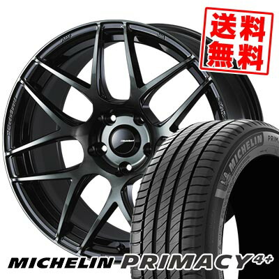 215/50R18 92W MICHELIN ミシュラン PRIMACY4+ WedsSport SA-27R ウェッズスポーツ SA-27R サマータイヤホイール4本セット 【取付対象】