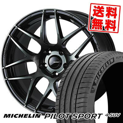 235/60R18 107W XL MICHELIN ミシュラン Pilot SPORT4 SUV WedsSport SA-27R ウェッズスポーツ SA-27R サマータイヤホイール4本セット 【取付対象】|タイヤプライス館