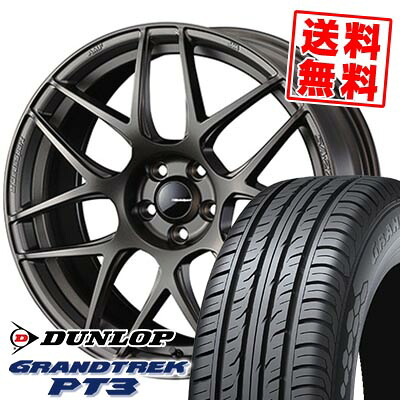 255/55R18 109V XL DUNLOP ダンロップ GRANDTREK PT3 WedsSport SA-27R ウェッズスポーツ SA-27R サマータイヤホイール4本セット 【取付対象】｜タイヤプライス館