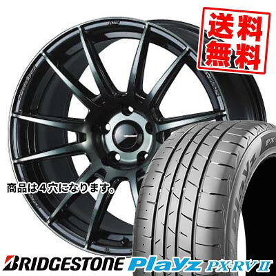 195/60R16 89H ブリヂストン Playz PX-RV2 WedsSport SA-62R サマータイヤホイール4本セット 【取付対象】｜タイヤプライス館