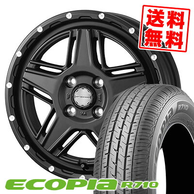 155/80R12 88/87N BRIDGESTONE ブリヂストン ECOPIA R710 エコピア R710 MUDVANCE 07 マッドヴァンス07 サマータイヤホイール4本セット