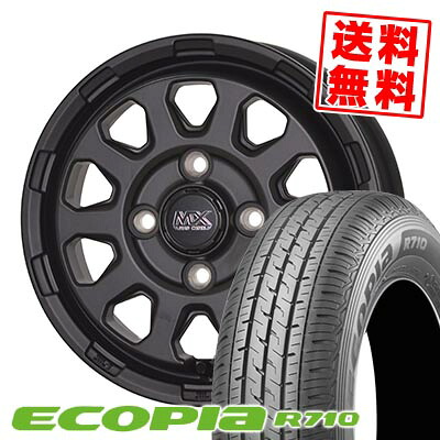 165/80R14 97/95N BRIDGESTONE ブリヂストン ECOPIA R710 MAD CROSS RANGER マッドクロス レンジャー サマータイヤホイール4本セット 【取付対象】