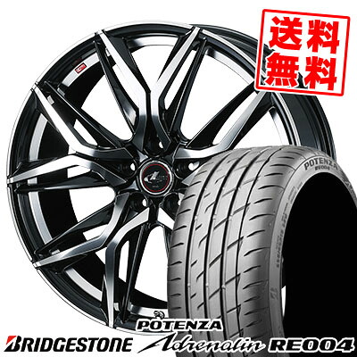245/45R18 100W BRIDGESTONE ブリヂストン POTENZA Adrenalin RE004 ポテンザ アドレリン RE004 LEONIS LM レオニス LM サマータイヤホイール4本セット