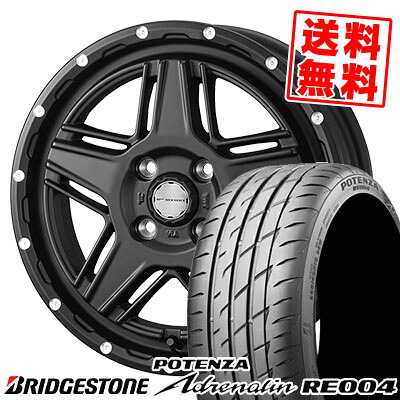 165/50R15 73V BRIDGESTONE ブリヂストン POTENZA Adrenalin RE004 ポテンザ アドレリン RE004 MUDVANCE 07 マッドヴァンス07 サマータイヤホイール4本セット