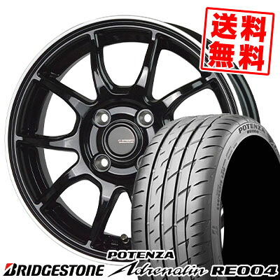 165/55R15 75V BRIDGESTONE ブリヂストン POTENZA Adrenalin RE004 ポテンザ アドレリン RE004 G-SPEED P-06 Gスピード P-06 サマータイヤホイール4本セット