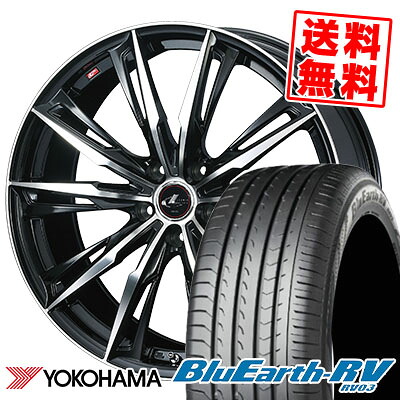 225/40R19 93W YOKOHAMA ヨコハマ BLUE EARTH RV03 ブルーアース RV03 weds LEONIS GX ウェッズ レオニス GX サマータイヤホイール4本セット