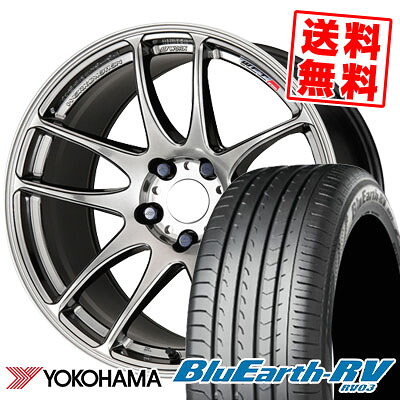 215/45R17 91W ヨコハマ BLUE EARTH RV03 WORK EMOTION CR kiwami サマータイヤホイール4本セット 【取付対象】
