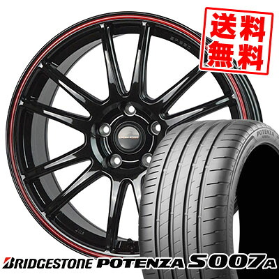205/55R17 91Y BRIDGESTONE ブリヂストン POTENZA S007A ポテンザ S007A CROSS SPEED HYPER EDITION CR6 クロススピード ハイパーエディション CR6 サマータイヤホイール4本セット