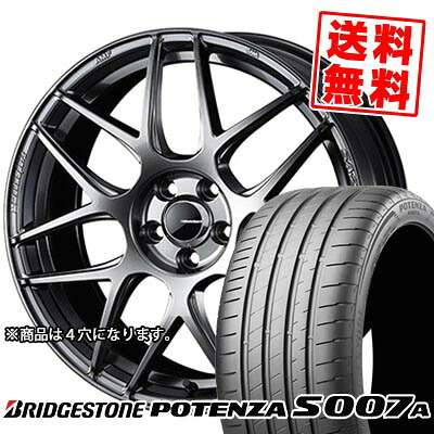 205/40R17 84Y XL BRIDGESTONE ブリヂストン POTENZA S007A WedsSport SA-27R ウェッズスポーツ SA-27R サマータイヤホイール4本セット 【取付対象】｜タイヤプライス館