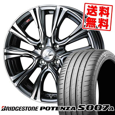 205/40R17 84Y XL BRIDGESTONE ブリヂストン POTENZA S007A WEDS LEONIS VR ウェッズ レオニス VR サマータイヤホイール4本セット 【取付対象】｜タイヤプライス館