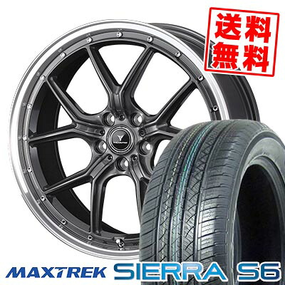 225/55R18 98V MAXTREK マックストレック SIERRA S6 NOVARIS ASSETE S1 ノヴァリス アセット S1 サマータイヤホイール4本セット 【取付対象】|タイヤプライス館