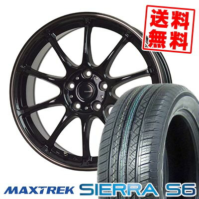 225/55R18 98V MAXTREK マックストレック SIERRA S6 G-SPEED P-07 Gスピード P-07 サマータイヤホイール4本セット 【取付対象】｜タイヤプライス館
