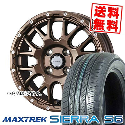 225/65R17 102S MAXTREK マックストレック SIERRA S6 MUDVANCE 08 マッドヴァンス08 サマータイヤホイール4本セット 【取付対象】
