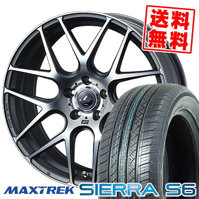 235/60R18 103H マックストレック SIERRA S6 WEDS LEONIS NAVIA06 サマータイヤホイール4本セット 【取付対象】｜タイヤプライス館
