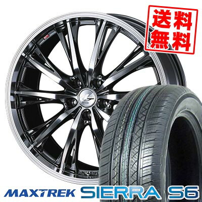 225/55R18 98V MAXTREK マックストレック SIERRA S6 WEDS LEONIS RT ウェッズ レオニス RT サマータイヤホイール4本セット 【取付対象】