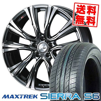 225/55R18 98V MAXTREK マックストレック SIERRA S6 WEDS LEONIS VR ウェッズ レオニス VR サマータイヤホイール4本セット 【取付対象】