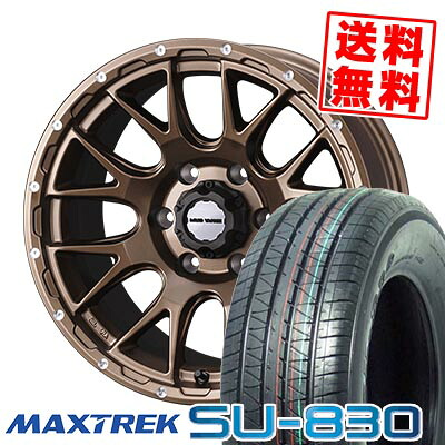 215/65R16C 109/107T マックストレック SU-830 MUDVANCE 08 サマータイヤホイール4本セット for 200系ハイエース【取付対象】