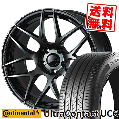 235/50R17 96W CONTINENTAL コンチネンタル UltraContact UC6 WedsSport SA-27R ウェッズスポーツ SA-27R サマータイヤホイール4本セット 【取付対象】