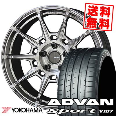 255/35R18 94Y YOKOHAMA ヨコハマ ADVAN Sport V107 GALERNA REFINO ガレルナ レフィーノ サマータイヤホイール4本セット 【取付対象】