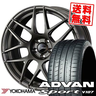 255/35R18 94Y YOKOHAMA ヨコハマ ADVAN Sport V107 WedsSport SA-27R ウェッズスポーツ SA-27R サマータイヤホイール4本セット 【取付対象】｜タイヤプライス館