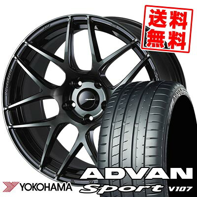 255/35R18 94Y YOKOHAMA ヨコハマ ADVAN Sport V107 WedsSport SA-27R ウェッズスポーツ SA-27R サマータイヤホイール4本セット 【取付対象】｜タイヤプライス館