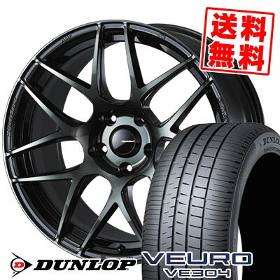 245/45R17 99W XL DUNLOP ダンロップ VEURO VE304 WedsSport SA-27R ウェッズスポーツ SA-27R サマータイヤホイール4本セット 【取付対象】