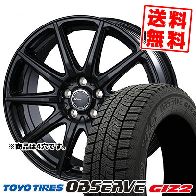 185/60R15 84Q TOYO TIRES トーヨータイヤ OBSERVE GIZ2 オブザーブ ギズ2 AZ sports AT-10 AZスポーツ AT-10 スタッドレスタイヤホイール4本セット