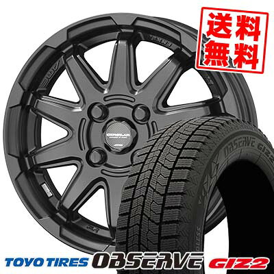 155/65R14 75Q トーヨータイヤ OBSERVE GIZ2 CIRCLAR C10S スタッドレスタイヤホイール4本セット 【取付対象】｜タイヤプライス館
