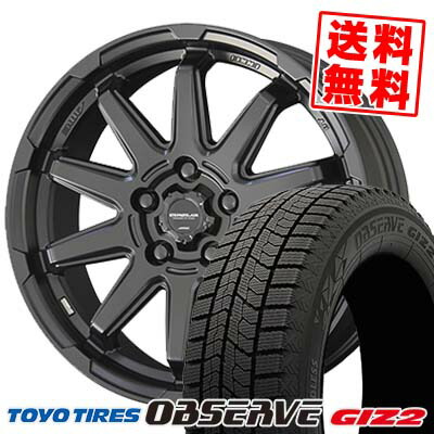 205/65R16 95Q トーヨータイヤ OBSERVE GIZ2 CIRCLAR C10S スタッドレスタイヤホイール4本セット 【取付対象】