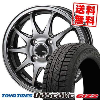 185/60R15 84Q トーヨータイヤ OBSERVE GIZ2 ZACK JP-202 スタッドレスタイヤホイール4本セット 【取付対象】|タイヤプライス館