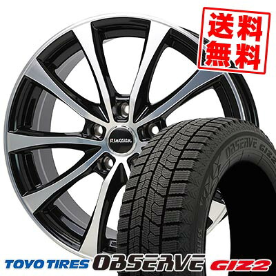 215/60R16 95Q トーヨータイヤ OBSERVE GIZ2 Laffite LE-07 スタッドレスタイヤホイール4本セット 【取付対象】