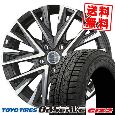 215/60R16 95Q トーヨータイヤ OBSERVE GIZ2 SMACK LEGINA スタッドレスタイヤホイール4本セット 【取付対象】