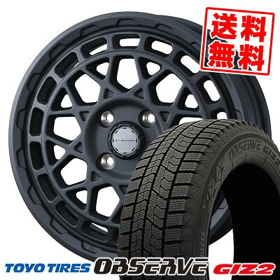 155/65R14 75Q トーヨータイヤ OBSERVE GIZ2 MUDVANCE X Type M スタッドレスタイヤホイール4本セット 【取付対象】|タイヤプライス館