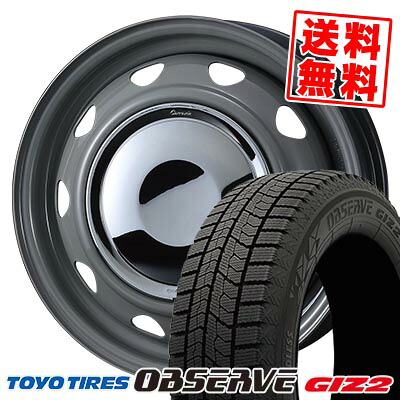 155/65R14 75Q トーヨータイヤ OBSERVE GIZ2 NewCarrow スタッドレスタイヤホイール4本セット 【取付対象】｜タイヤプライス館