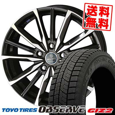 215/60R16 95Q トーヨータイヤ OBSERVE GIZ2 SMACK VALKYRIE スタッドレスタイヤホイール4本セット 【取付対象】
